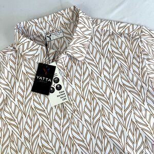 New YATTA Golf Performance Polo Men’s Size Large “Gold Leaf” NWT